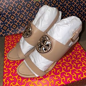 Tory Burch Miller Wedge Sandals  sz 7.5 brand new